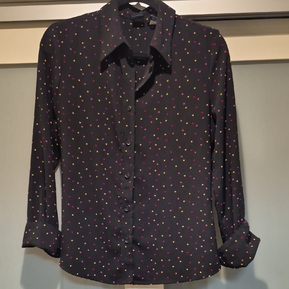 GAP Black Shirt with Polka Dots